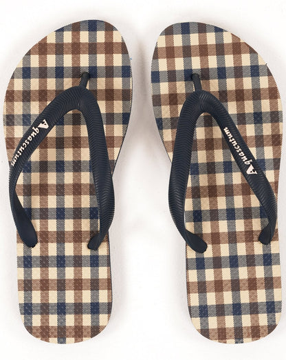 Aquascutum Flip Flop Marineblau kariert