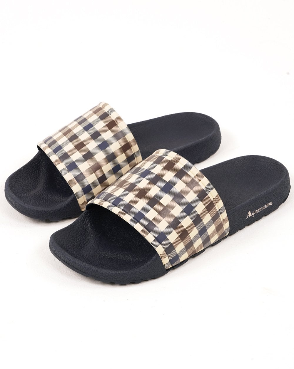 Aquascutum Slider Marineblau kariert
