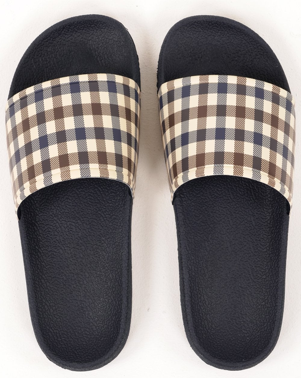 Aquascutum Slider Marineblau kariert