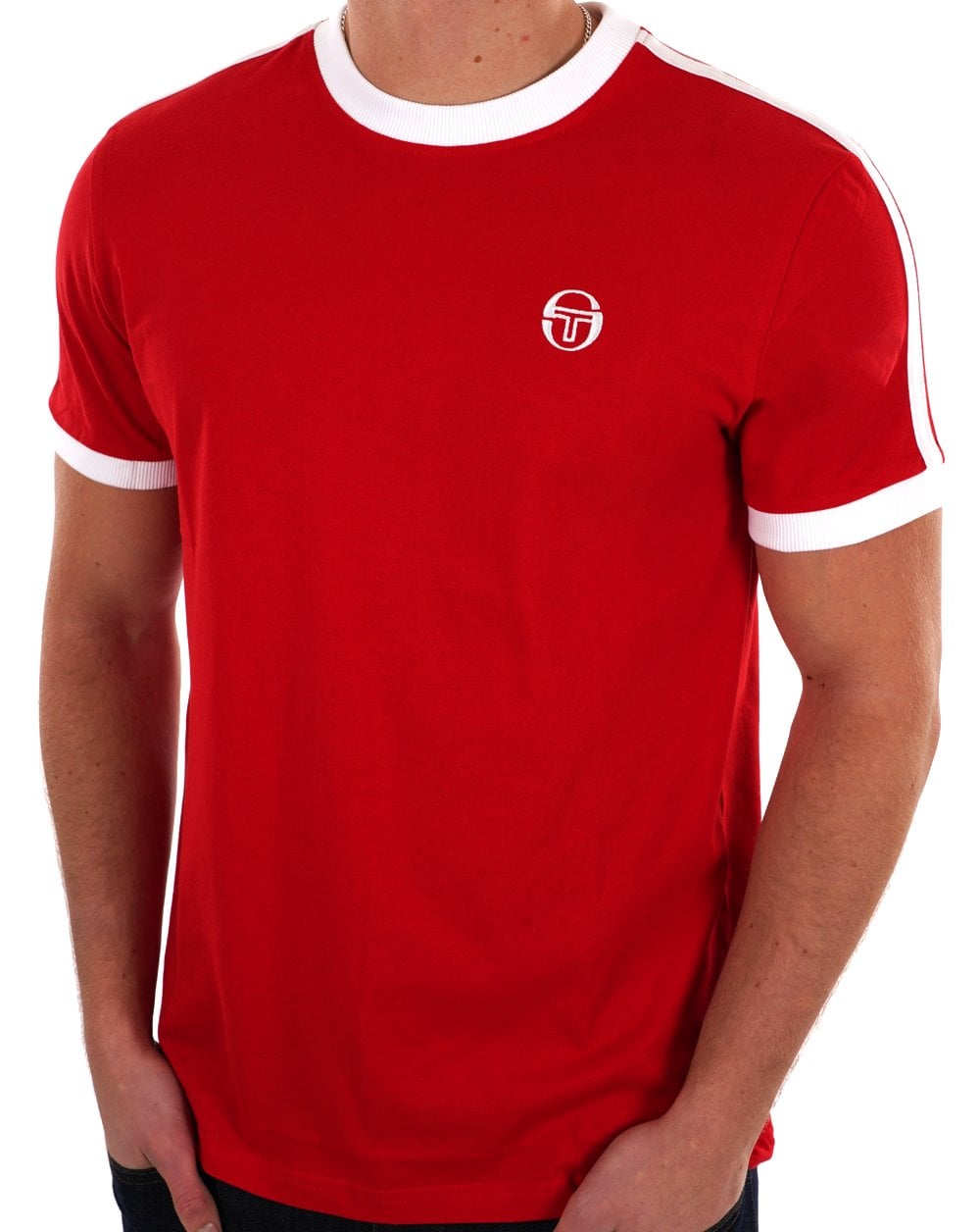 Sergio Tacchini Retro Ace T Shirt Red/White