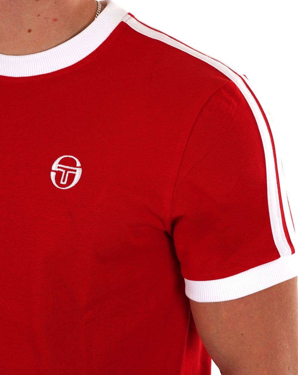 Sergio Tacchini Retro Ace T Shirt Red/White