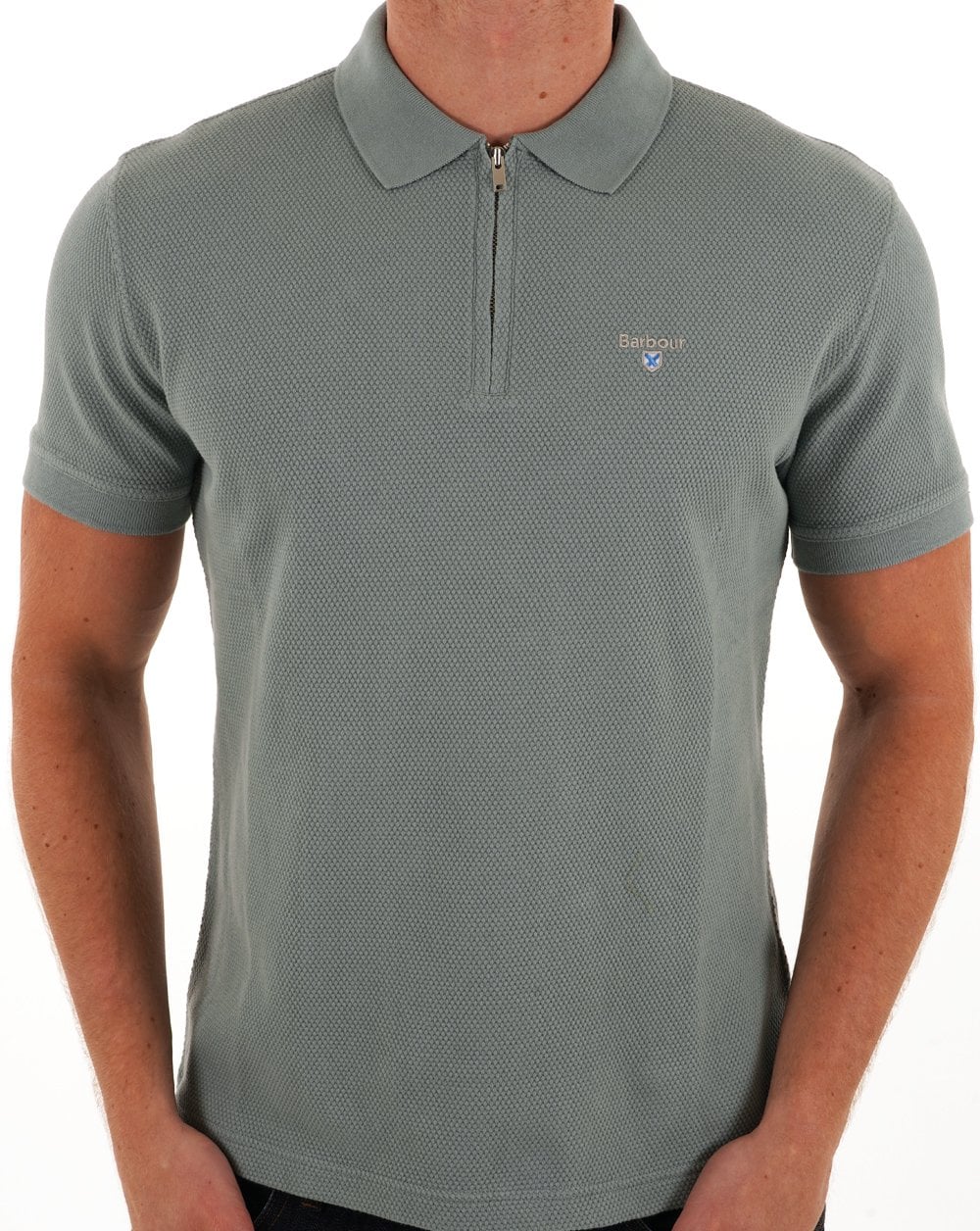 Barbour Hingham Zip Polo Blei