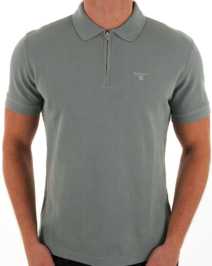 Barbour Hingham Zip Polo Blei