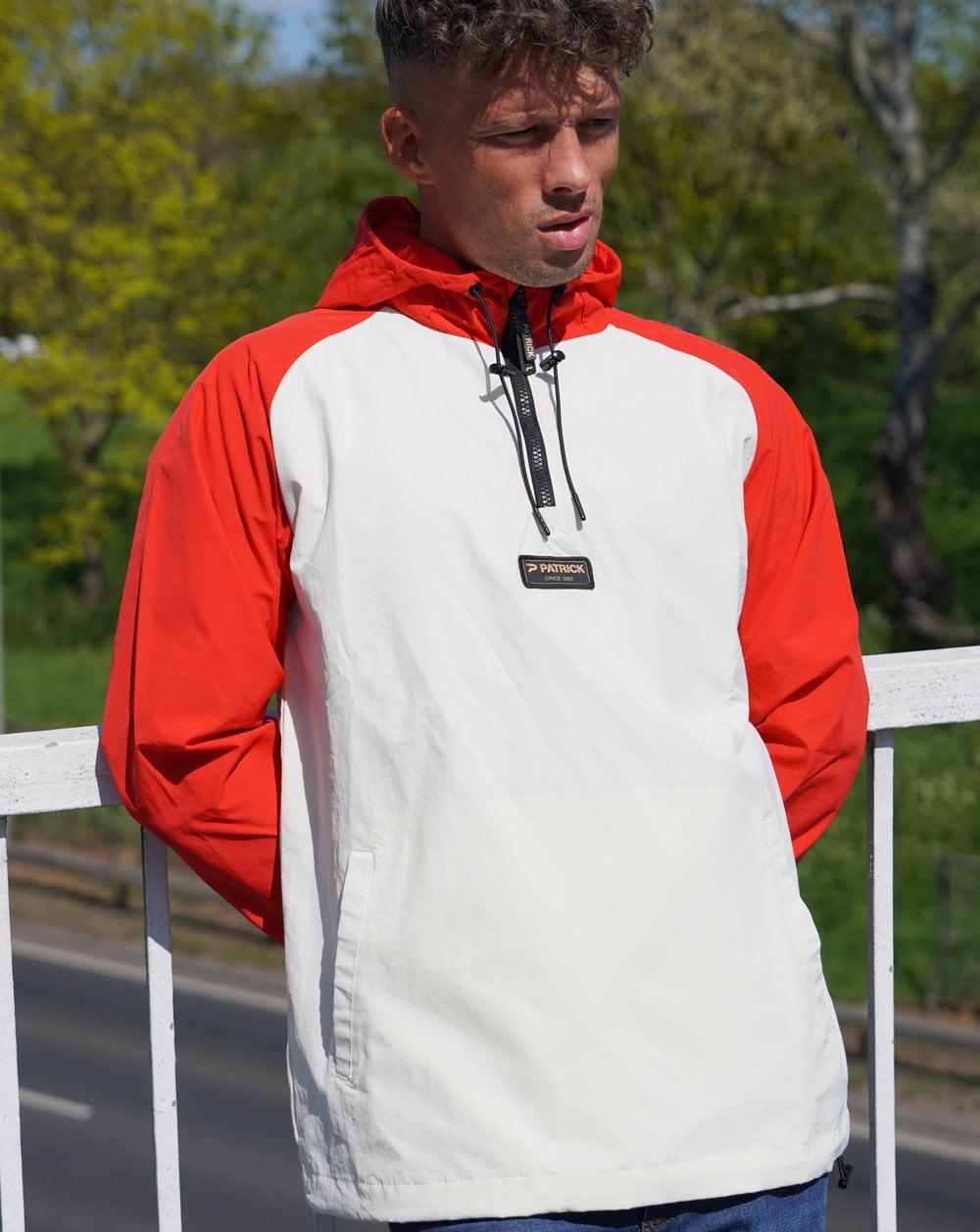 Überziehjacke Patrick Ecru / Rot