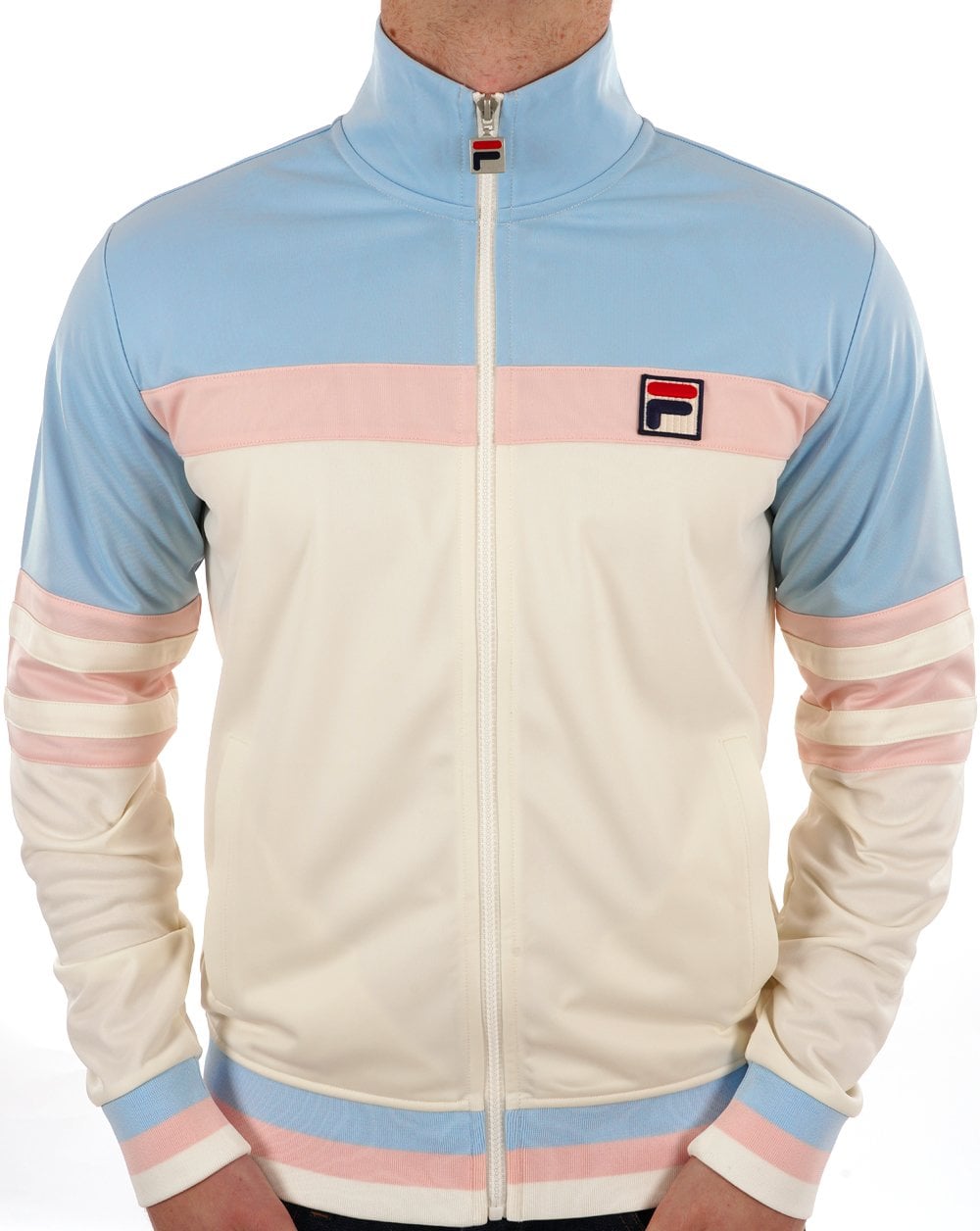 Fila Vintage Vilas Trainingsjacke Pastel Sky Off White Pink