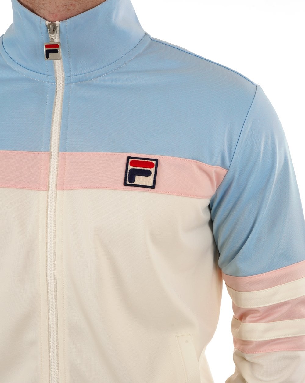 Fila Vintage Vilas Track Top Pastel Sky Off White Pink