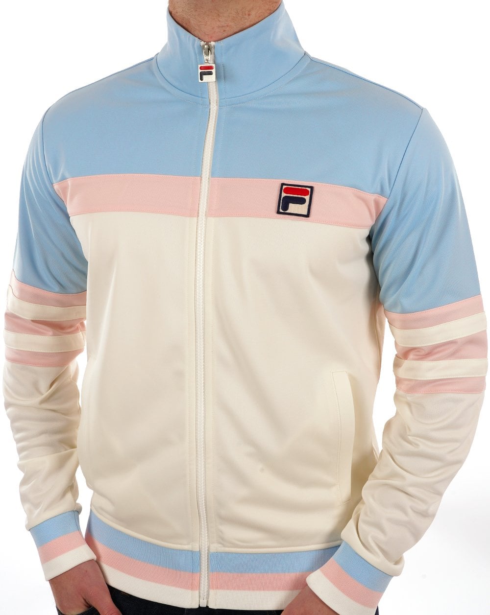 Fila Vintage Vilas Trainingsjacke Pastel Sky Off White Pink