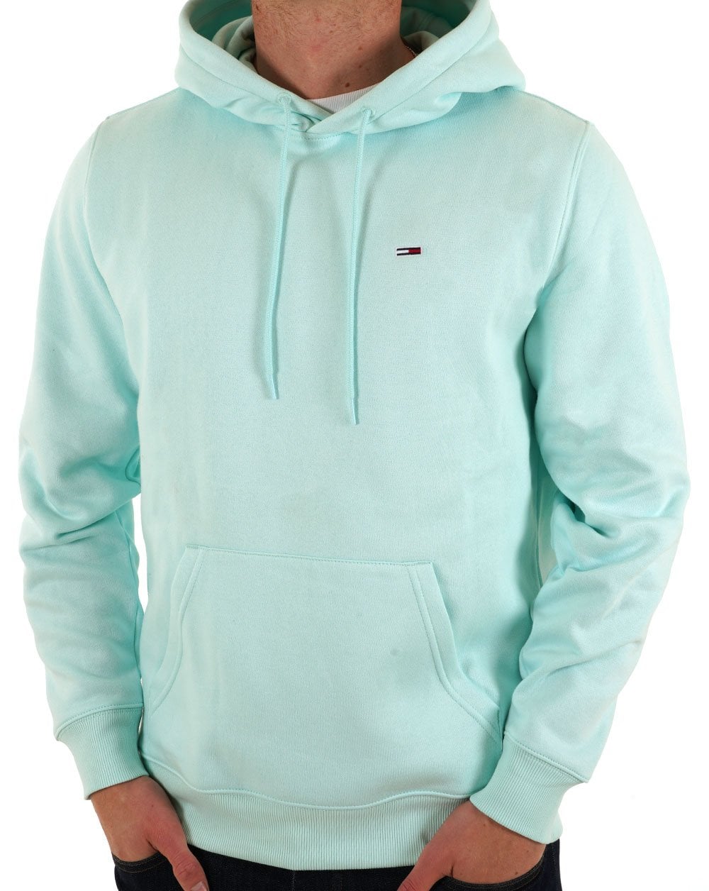 Tommy Jeans – Kapuzenpullover mit Flaggenaufnäher, Frühlingsminze