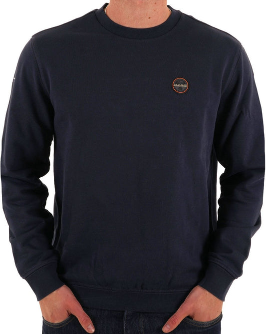 Napapijri Badge Summer Crew Sweatshirt Marineblau