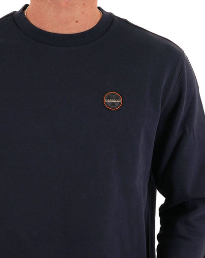 Napapijri Badge Summer Crew Sweatshirt Marineblau