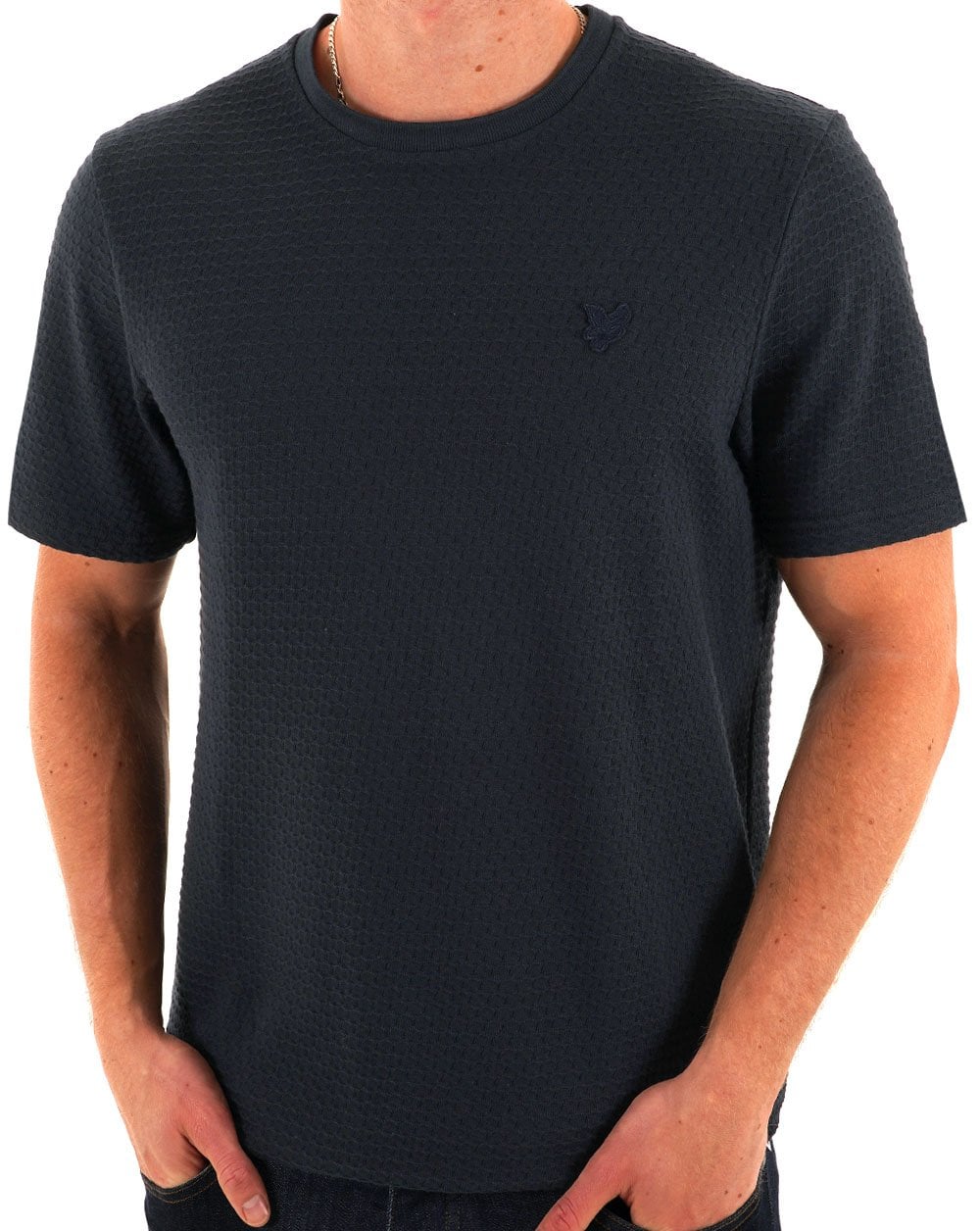 Lyle &amp; Scott Jacquard Sovereign T-Shirt Marineblau