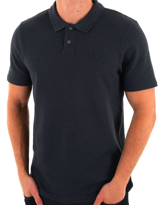 Lyle And Scott Lyle &amp; Scott Jacquard Sovereign Polo Marineblau