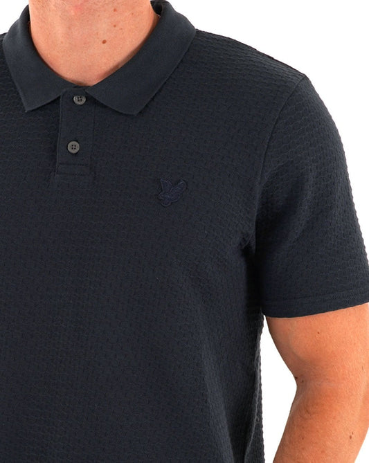 Lyle And Scott Lyle &amp; Scott Jacquard Sovereign Polo Marineblau