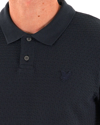 Lyle &amp; Scott Jacquard Sovereign Polo Marineblau