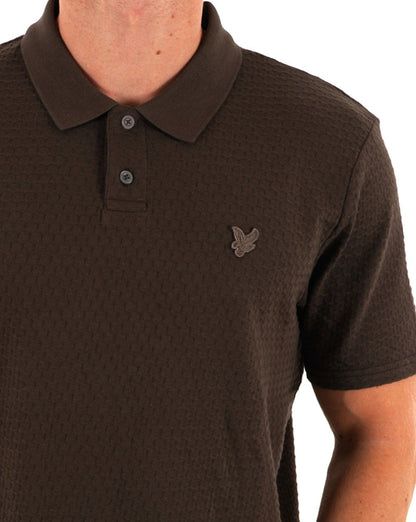 Lyle &amp; Scott Jacquard Sovereign Polo Kaffee
