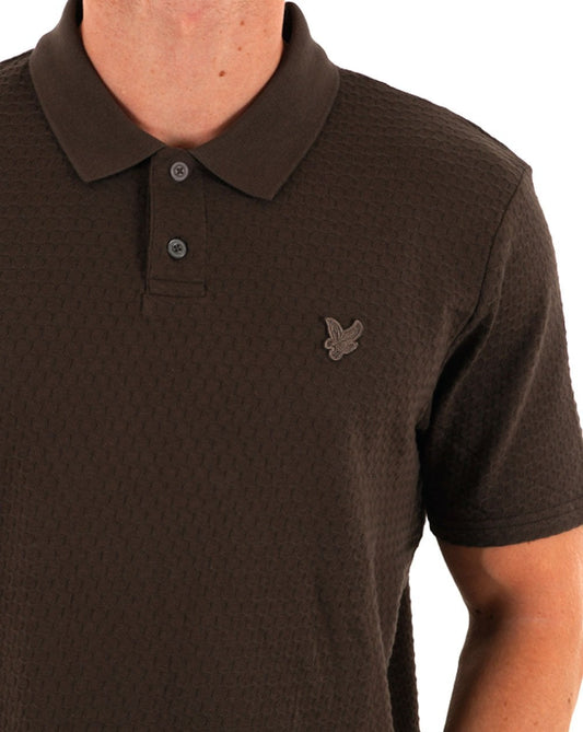 Lyle And Scott Lyle &amp; Scott Jacquard Sovereign Polo Kaffee