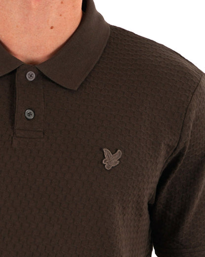 Lyle &amp; Scott Jacquard Sovereign Polo Kaffee