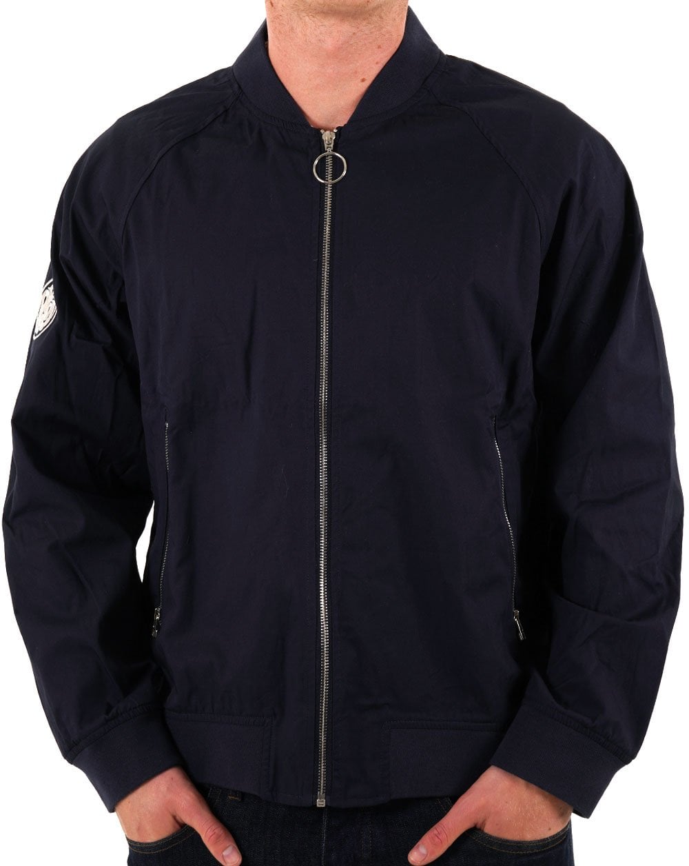 Pretty Green – Gallagher-Bomberjacke in Marineblau