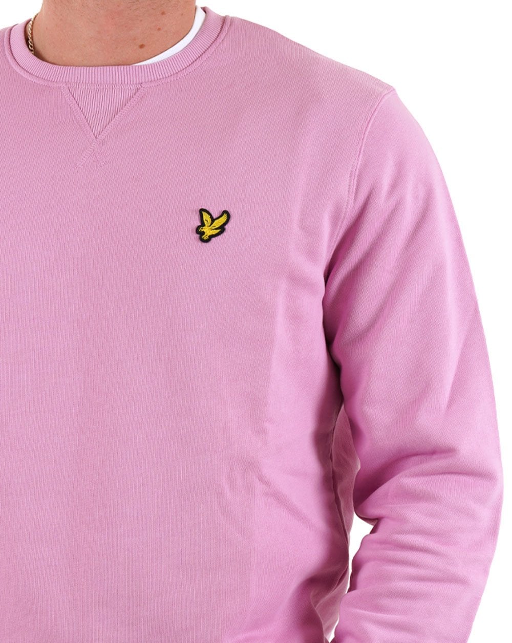 Lyle &amp; Scott Sweatshirt mit Rundhalsausschnitt, Power Pink
