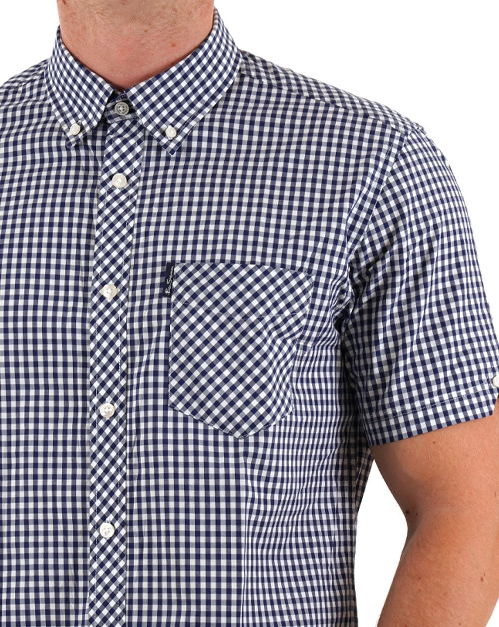 Ben Sherman Signature Gingham Kurzarmhemd Dunkelblau