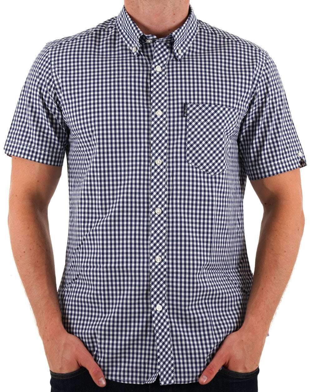 Ben Sherman Signature Gingham Kurzarmhemd Dunkelblau