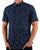Ben Sherman Stipple Floral Print SS Shirt Dark Navy