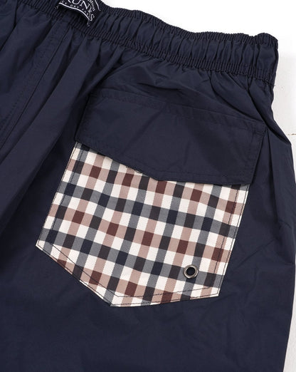 Aquascutum Icon Badeshorts Marineblau