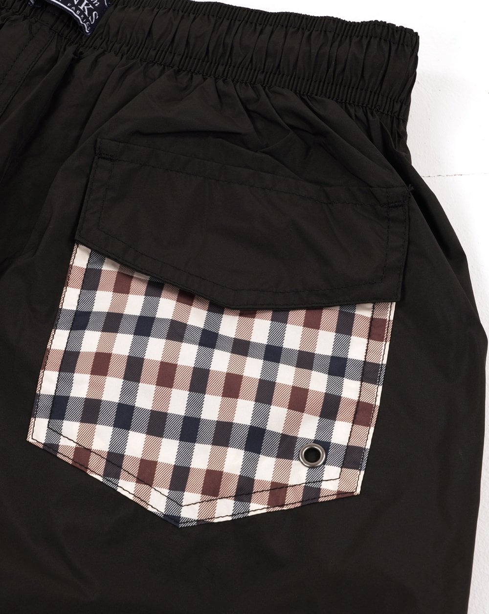 Aquascutum Icon Badeshorts Schwarz