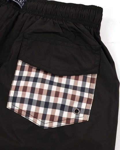 Aquascutum Icon Badeshorts Schwarz