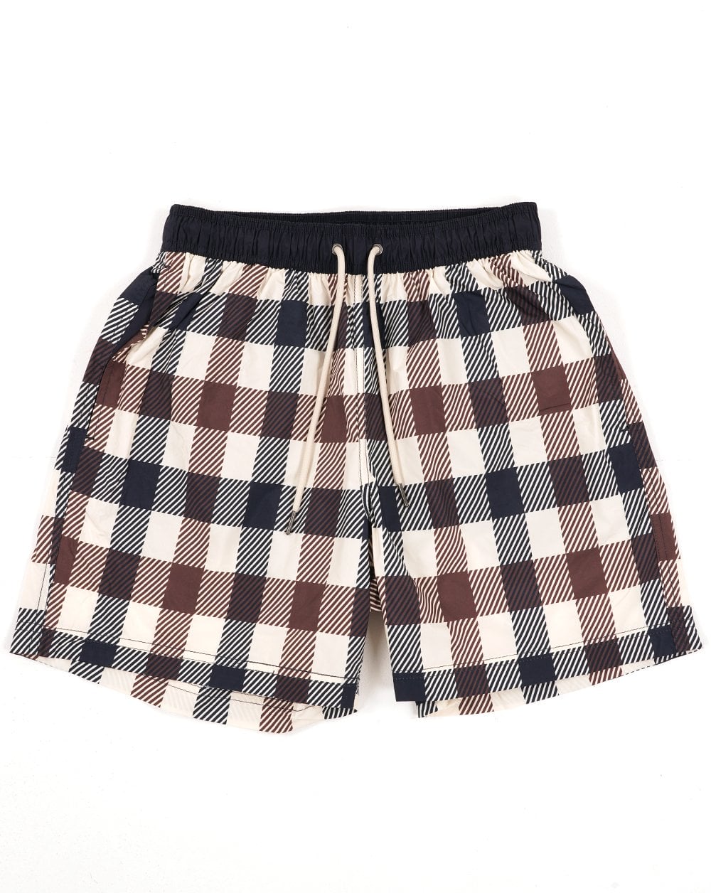 Aquascutum Macro Iconic Badeshorts, großes Karomuster