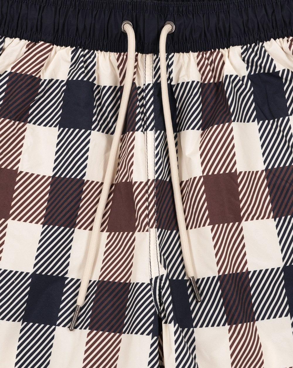 Aquascutum Macro Iconic Badeshorts, großes Karomuster