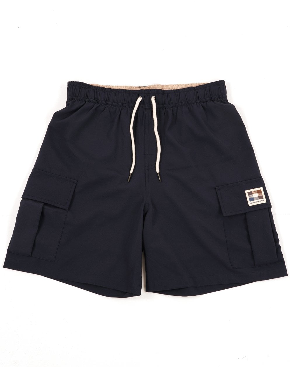 Aquascutum Patch Cargo Badeshorts Marineblau