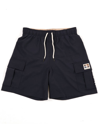Aquascutum Patch Cargo Badeshorts Marineblau