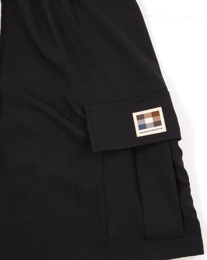 Aquascutum Patch Cargo Badeshorts Schwarz