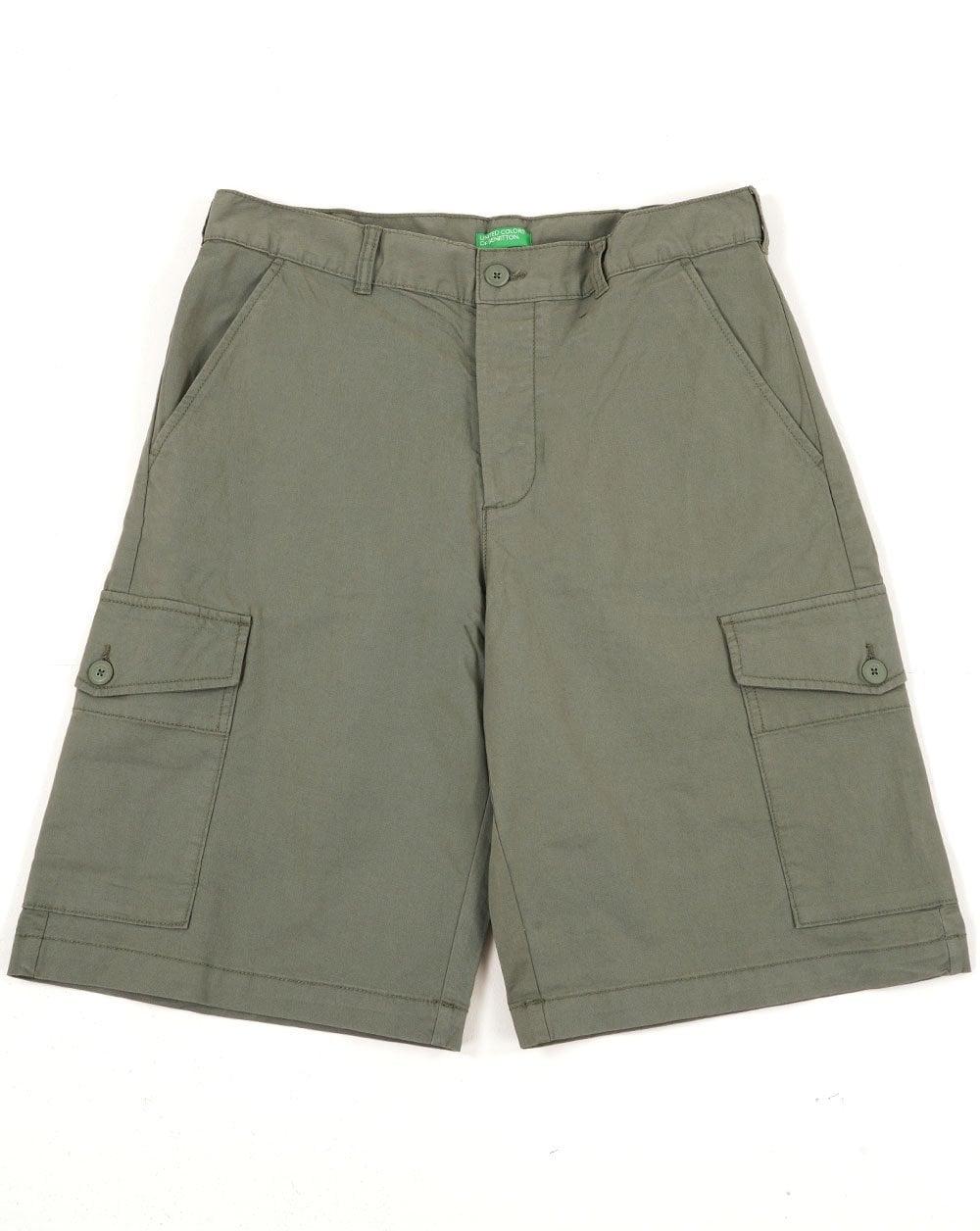 Benetton Baumwoll-Cargoshorts Khaki Grau
