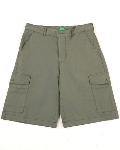 Benetton Baumwoll-Cargoshorts Khaki Grau