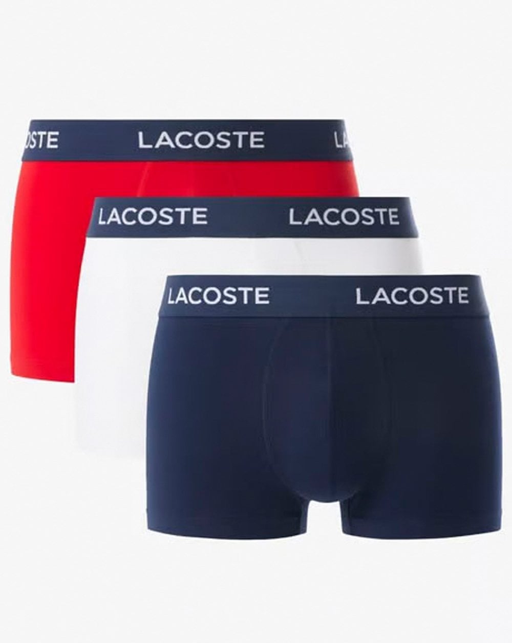 Lacoste Dreierpack Boxershorts Marineblau/Weiß/Rot