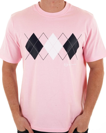 Sergio Tacchini Diamond T-Shirt Pink/Weiß/Marineblau