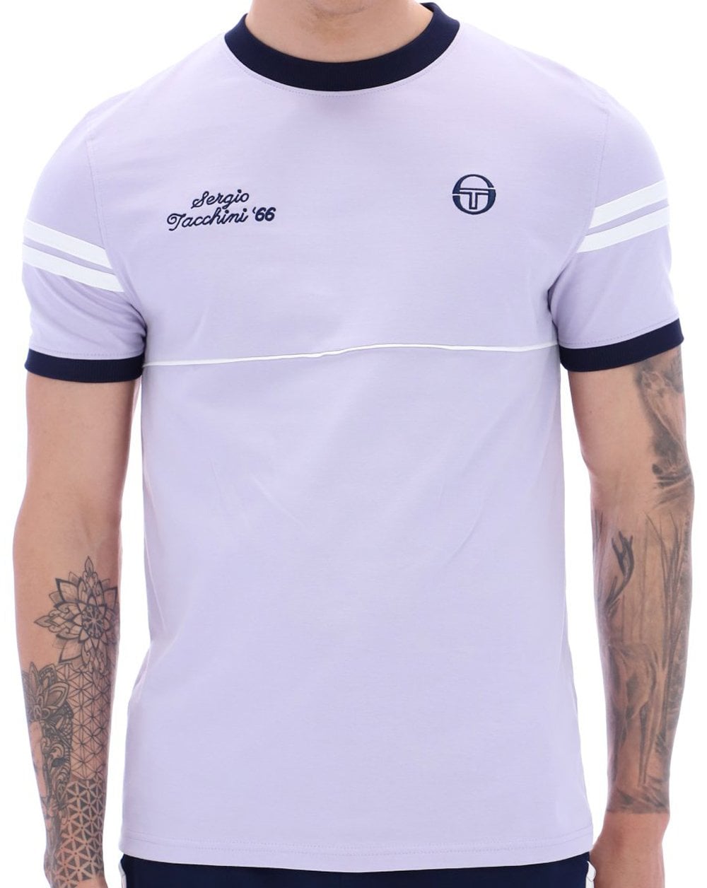 Sergio Tacchini Orion Davis T-Shirt Distel/Marineblau
