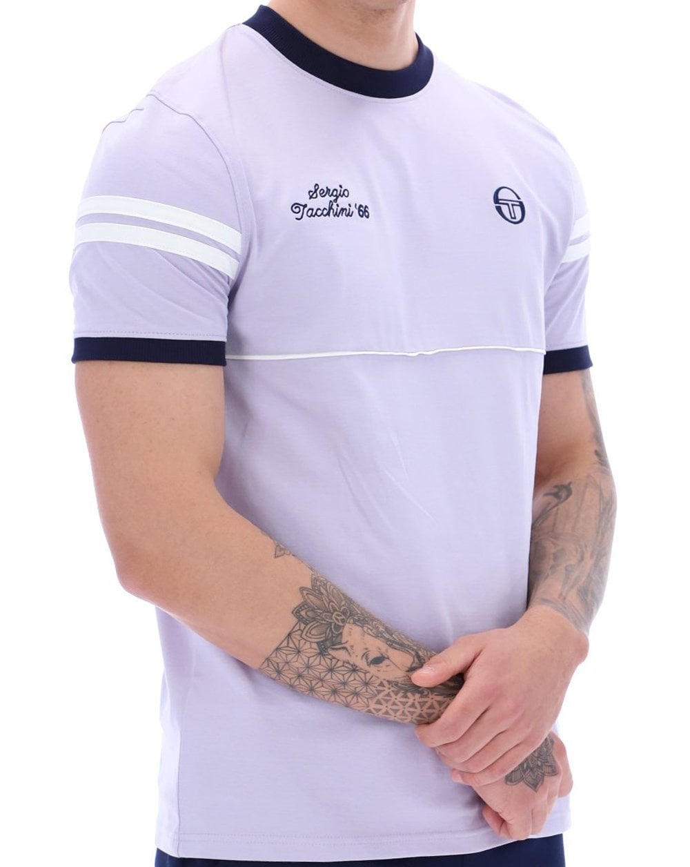 Sergio Tacchini Orion Davis T-Shirt Distel/Marineblau
