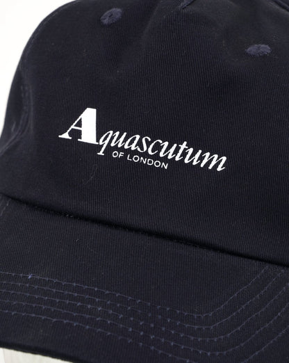 Aquascutum Iconic Logo Baseballkappe Marineblau