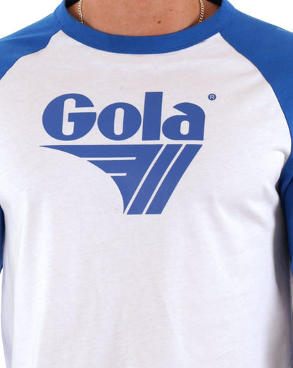 Gola Langarm Raglan T-Shirt Weiß/Blau