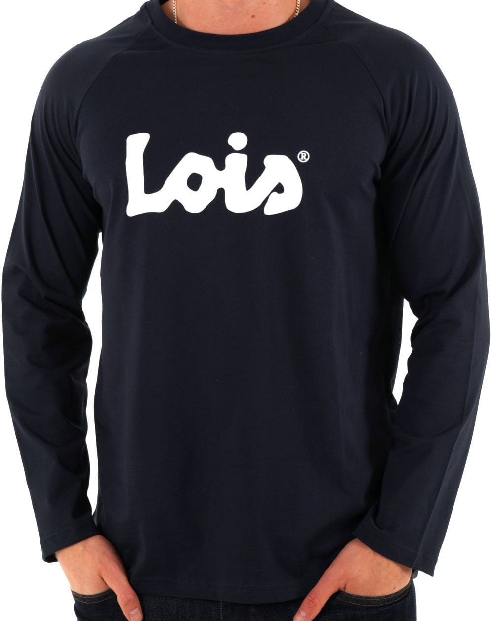 Lois Raglan LS Logo T-Shirt Marineblau