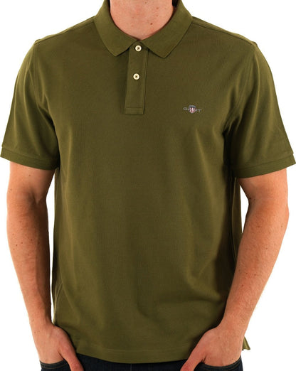 Gant Shield Pique Polo Moosgrün