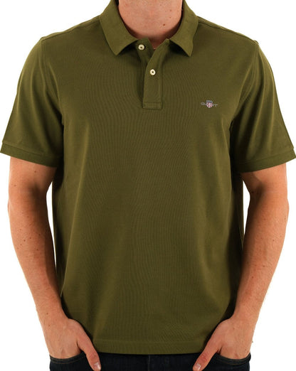 Gant Shield Pique Polo Moosgrün