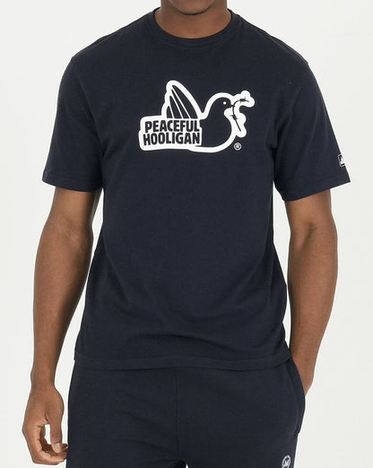 Peaceful Hooligan Outline T-Shirt Marineblau