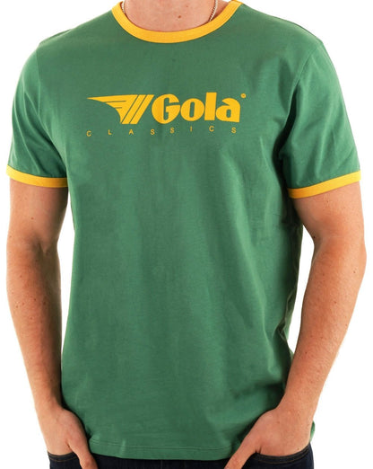 Gola Ringer T-Shirt Grün