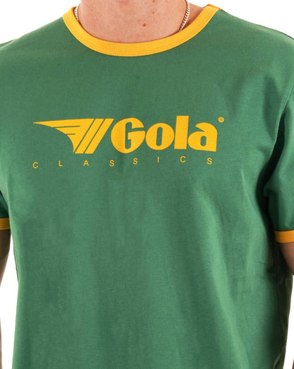 Gola Ringer T-Shirt Grün