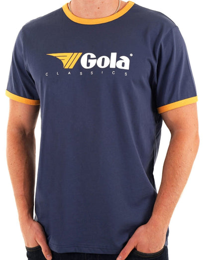 Gola Ringer T-Shirt Marineblau