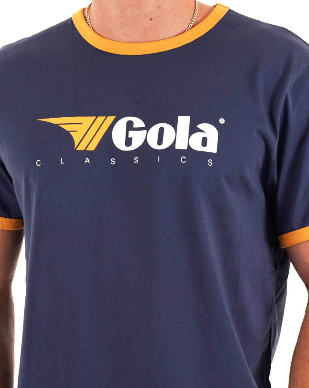 Gola Ringer T-Shirt Marineblau